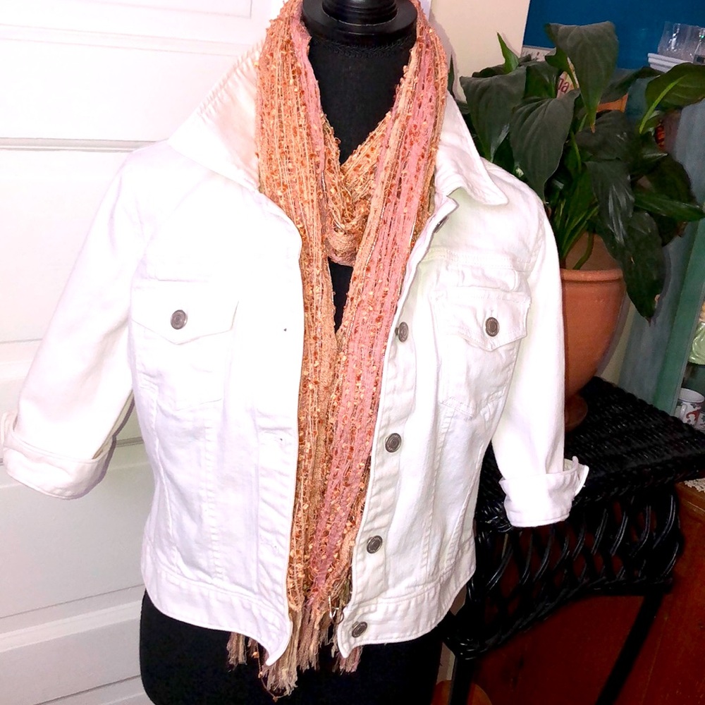“GREAT WHITE”SHORT JACKET- LOFT-SIZE-M 3/4 SLEEVE